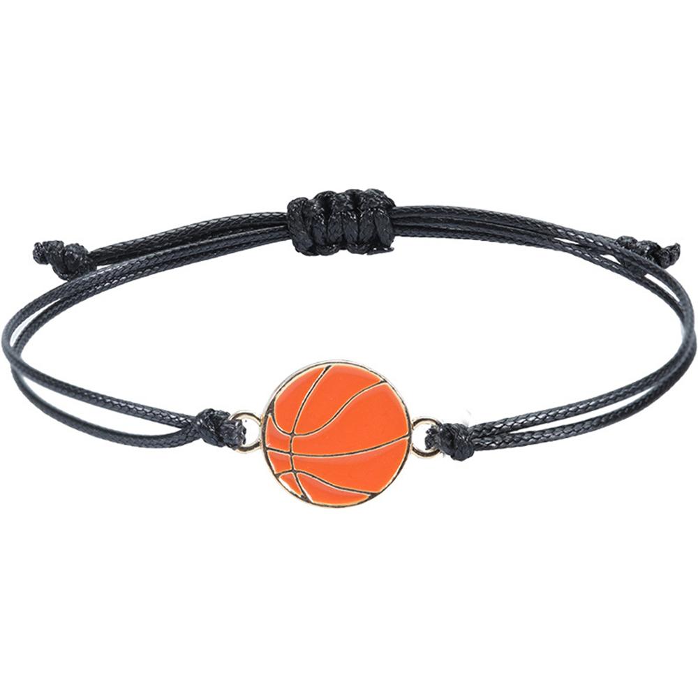 Fashion Football Basketball Baseball Braided Bracelet Adjustable Wrist Rope Unisex Couple Bangle Students Sports Match Souvenir
