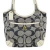 Used Tote Bag 10766 Signature Canvas/leather Gray White
