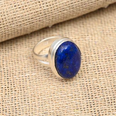 Lapis Lazuli Gemstone Handmade 925 Sterling Silver Ring Jewelry For Christmas