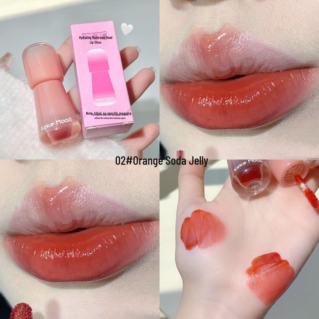 

KeKeMood Hydrating Mushroom Head Lip Gloss - Moisturizing, Plump, Glass-Like Shine 2.5g