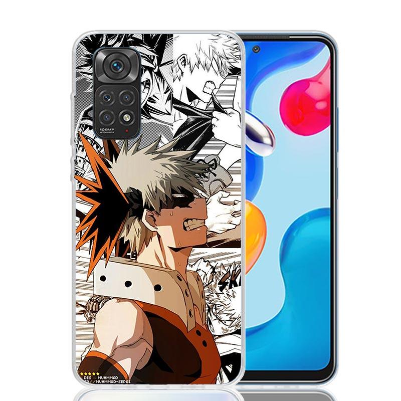 My Hero MHA Bakugou Katsuki Phone Case For Xiaomi Redmi Note 15 14 13 12S 12 Pro Plus 11S 11E 11 11T 10S 10 Art Soft Pattern Cov