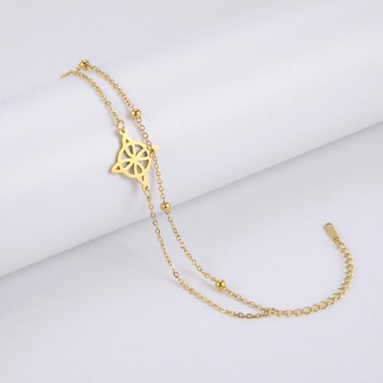 Witch Knot Charm Bracelets Stainless Steel Witch Knot Chain Bracelet Women Men