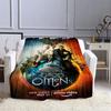 Buen augurio para manta de franela estampada para película, manta para sofá de ocio para oficina en casa, manta de viaje cálida multifuncional, manta de regalo