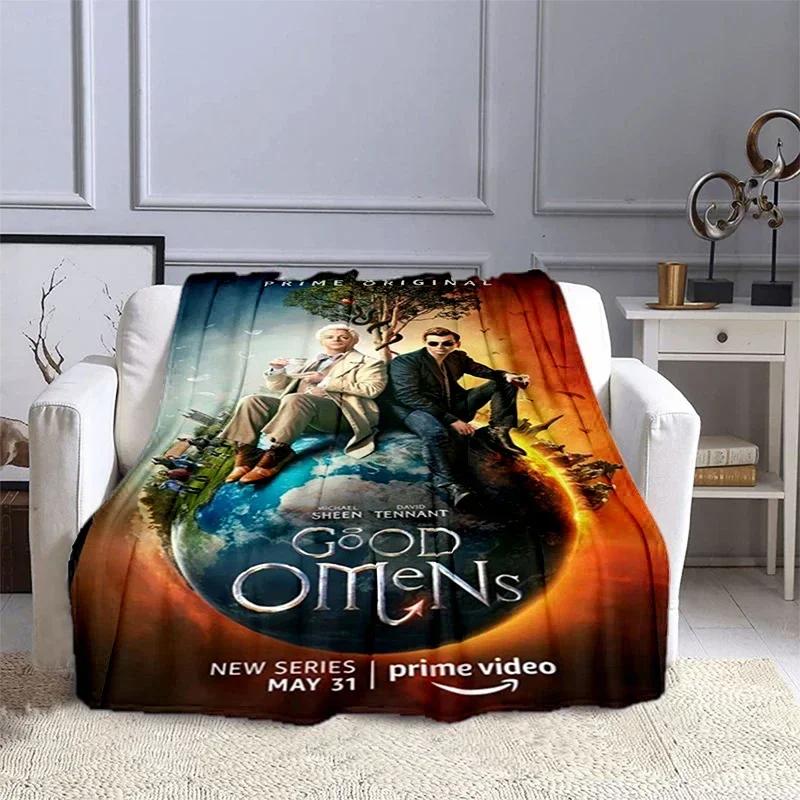 Buen augurio para manta de franela estampada para película, manta para sofá de ocio para oficina en casa, manta de viaje cálida multifuncional, manta de regalo