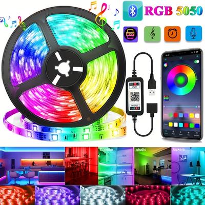 1 sada 9,84 stop / 16,4 stop / 32,8 stop App Light Strip 5050 RGB LED světla pro hudbu v ložnici Synchronizace barev světla pro změnu barvy pro pokoj v ložnici TV Party dárek