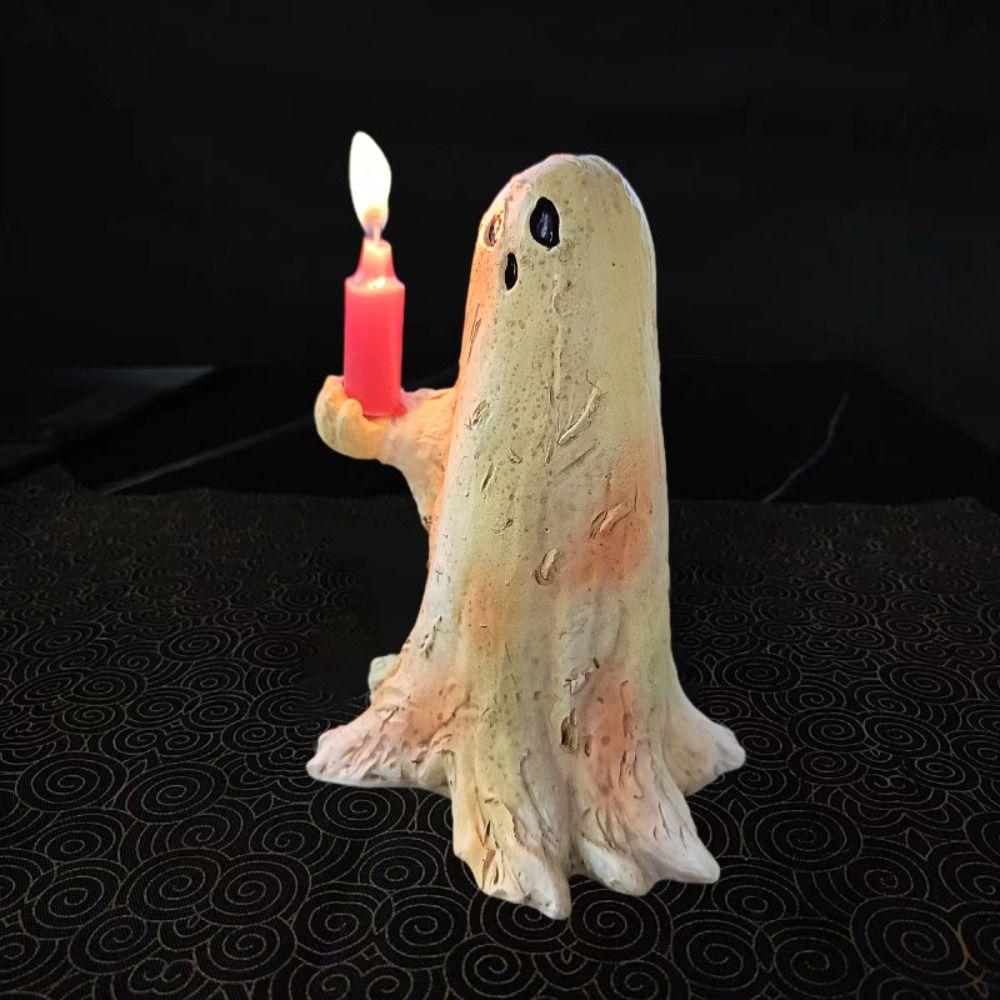 1pc Resin Small Ghost Sculpture Horror Halloween Party Home Decorations Arts and Crafts Statues