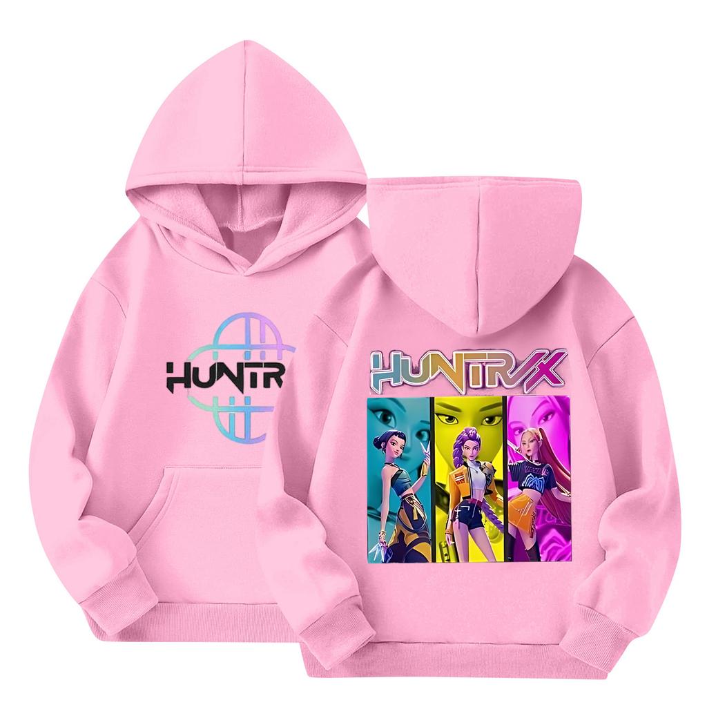 Children's Hooded Gradient Printed Long Sleeved Sweatshirt Loose Women's Sweatshirt Sweatshirt