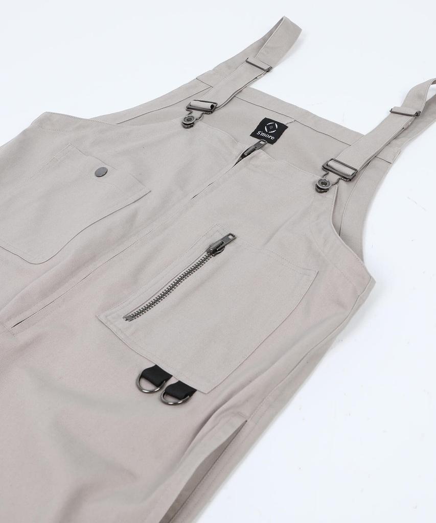 S'more Half Zip Big Overalls (L, Khaki) by smoAovea