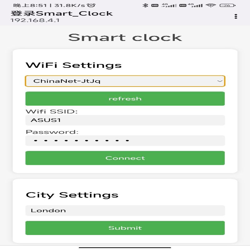 Smart Wifi Weather Station Display Small Portable Weather Temperature Humidity Time Alarm Clock Desktop Decoration