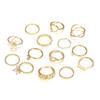 Vintage Gold Silber Farbe Herz Ringe Set Für Frauen Schmetterling Blätter Perle Blume Geometrische Ringe Trendiger Finger Schmuck
