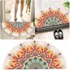 Bohemian Style Semi Circular Floor Mat Ethnic Wind Entrance Door Foot Mat Household Bathroom Absorbent Mat Lettuce Blanket