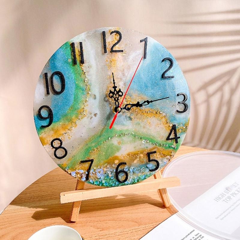 Clock Silicone Mold Clock Alarm Resin Mold Round Timer-Epoxy Casting Mold for DIY Resin Crafts Home Wall Decorations