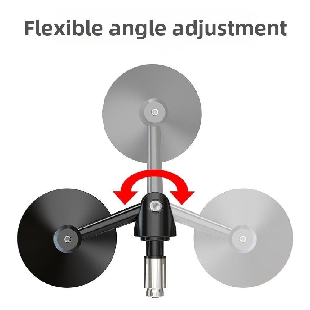 2Pcs Round Motorcycle Rear View Mirrors Flat/Convex Blind Spot Mirrors  Motorcycle Accessories