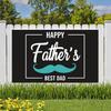 Blue Mustache Father's Day Decoration Lightweight Father's Day Banner Black Background Bold Font Holiday Decoration