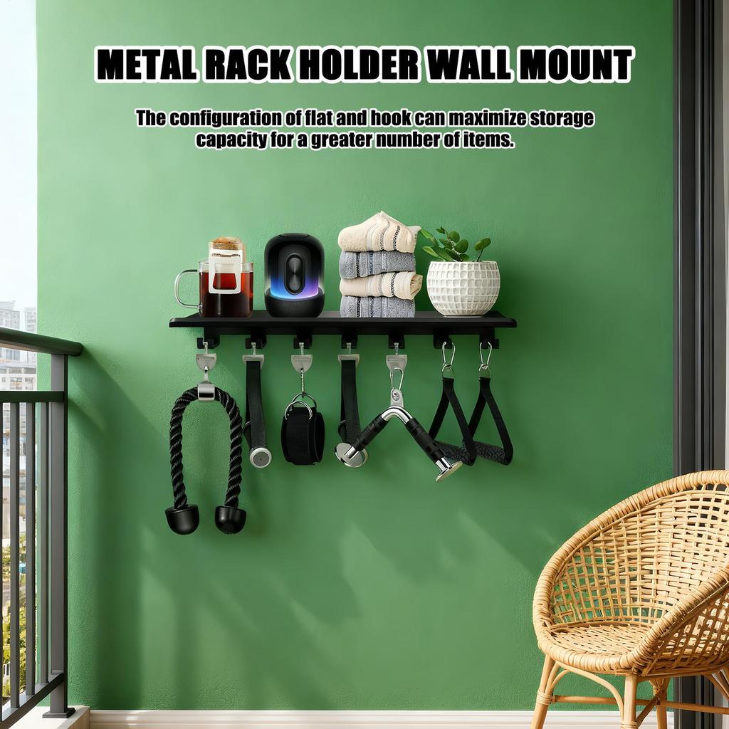 Wall Shelf Weight Storage Metal Rack Floating Shelf Organizer For Workout Fitness Home Gym Bathroom Bedroom Toilet