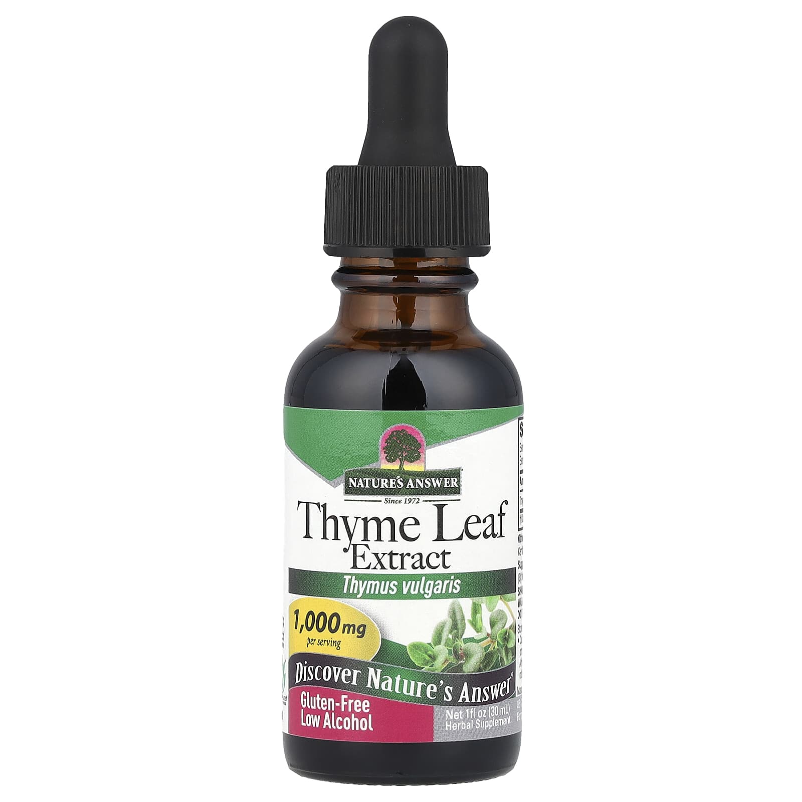 

Nature S Answer, Thyme Leaf Extract, 1,000Mg, 30Ml(1Fl Oz)