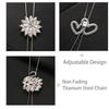 Alloy Sweater Necklace Crystal Tassel Pearl Pendant New Flower Crystal Pendant  for Women