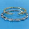 Hollow Micro-paved Zircon Rhombus Retro Fashion Temperament High-end Stylish Buckle Bracelet