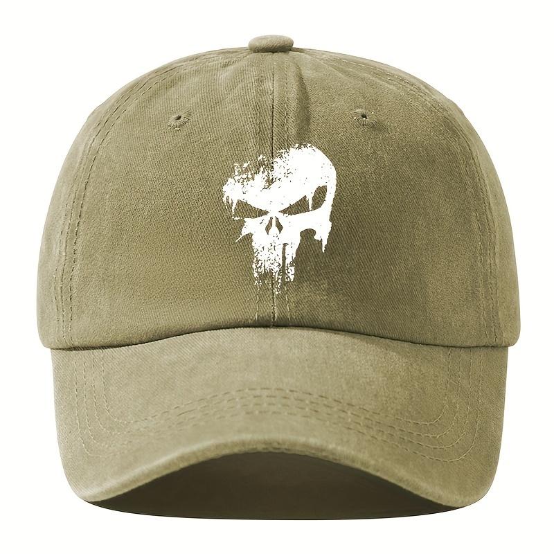 Fashion printing skull baseball cap, outdoor sun protection, cycling duckbill cap, vacation camping, travel, leisure occasions