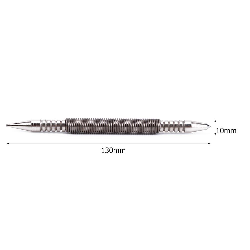 Pring Tool Hammerless Nail Set 5000 PSI Center Holes Punch Spring Loaded Marking Metal Woodwork Drill Bit Door Pin Removal Tool