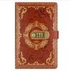 Retro Style PU Leather Notebook With Lock A5 Retro Password Book  Student