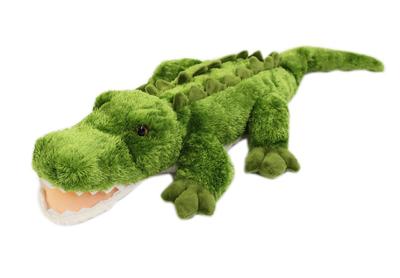 Flauschiges Krokodil Größe L grün
