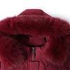 Real Fur Collar Middle Age Women's Winter Down Jackets Hooded Plus Size Thick Down Coats Woman Outerwears