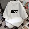 American Harajuku Retro Style 1977 Digital Printed Short Sleeved Tshirt Summer Unisex Loose Pullover Top