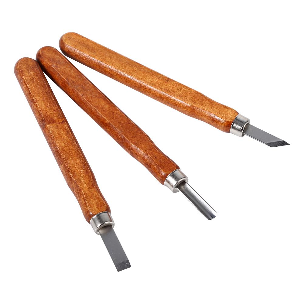 

3 6 9 шт. Набор инструментов для резьбы по дереву Нож Мини-стамеска Сталь с деревянной ручкой для набора для рукоделия DIY 3pcs