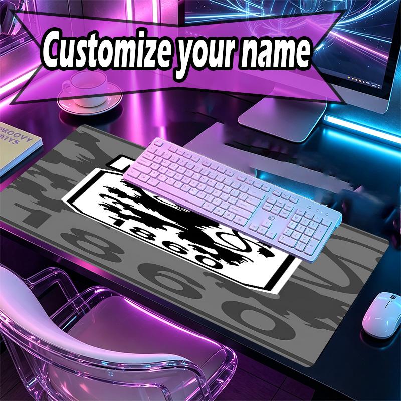 Custom Name Personalized 1860 Munchen Football Club Pattern Mousepad, Laptop PC Desk Mat, Decorative Desk Mat for Home Keyboard Pad Gift