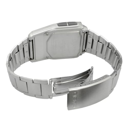 Casio CASIO DATA BANK Data Bank Digital Watch DBC-32D-1A Men's Silver Metal Band Overseas Model