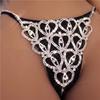 Sexy body chain, chest chain, fashionable luxury, heart-shaped rhinestone, lingerie set, nightclub clothing