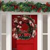 Christmas Farmhouse Hanging Ornaments Artificial Garland Front Door Decorations Christmas Wreath