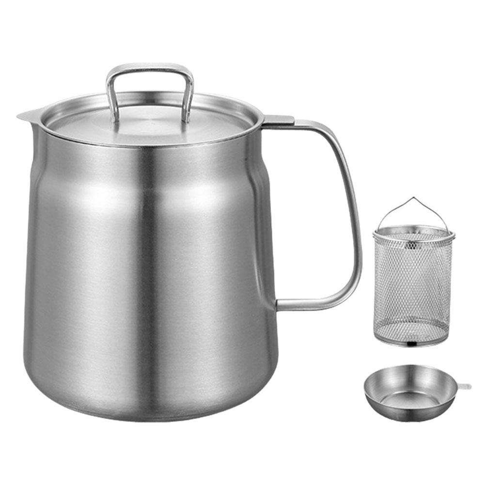 304 Paslanmaz Çelik Kızartma Ağı Tankı Büyük Kapasiteli Yağ Süzgeci Kabı Filtrelenmiş Yağ Kalıntısı Kutusu Mutfak Pişirme Kızartma için