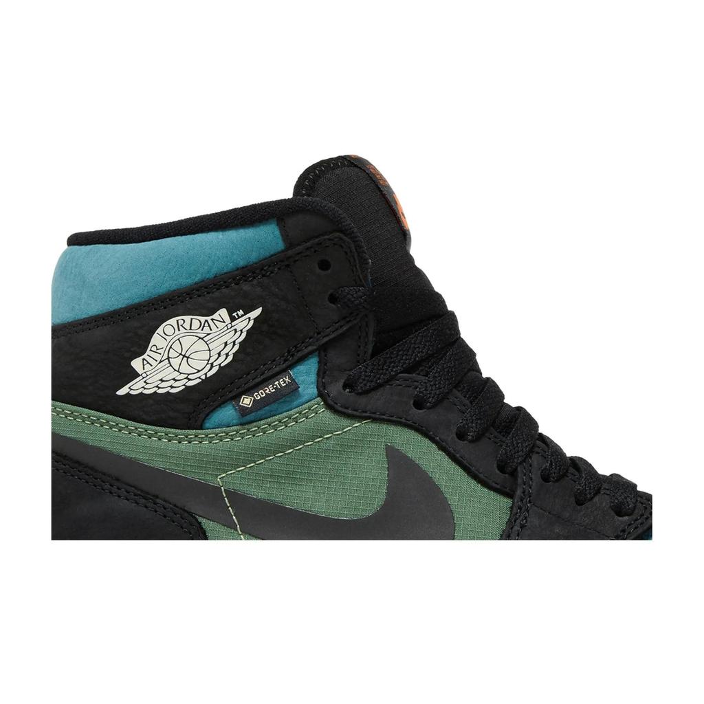 Air Jordan 1 High Element GORE-TEX 'Black Olive' (Unisex) Black / Sky J Light Olive / Bright Mandarin / Sail / Noise Aqua Vintage Basketball Shoes