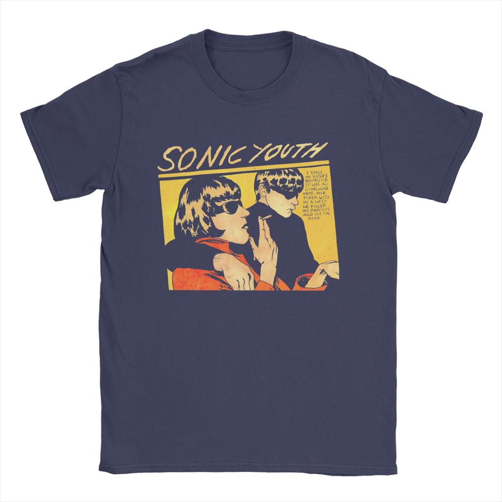 Men's Sonic Youth Rock Band T Shirt Cotton Tops Novelty Short Sleeve O Neck Tee Shirt Plus Size T-Shirt