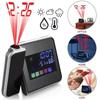 Digital LED Backlight Projection Alarm Clock Snooze Display Weather Temperature Thermometer Humidity Calendar Bedside Clock