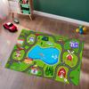Ultraweicher Stadtstraßen-Kinderteppich Spielzimmerteppich Schlafzimmer-Bodenmatte Kinderzimmer Wohnzimmer Pädagogische Spielmatte Geburtstagsgeschenk