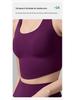 Women's Wide-Strap Cross-Over Sports Bra with Side Support, Shock Absorption, Fixed Cups, Hollow Back, Yoga Vest
