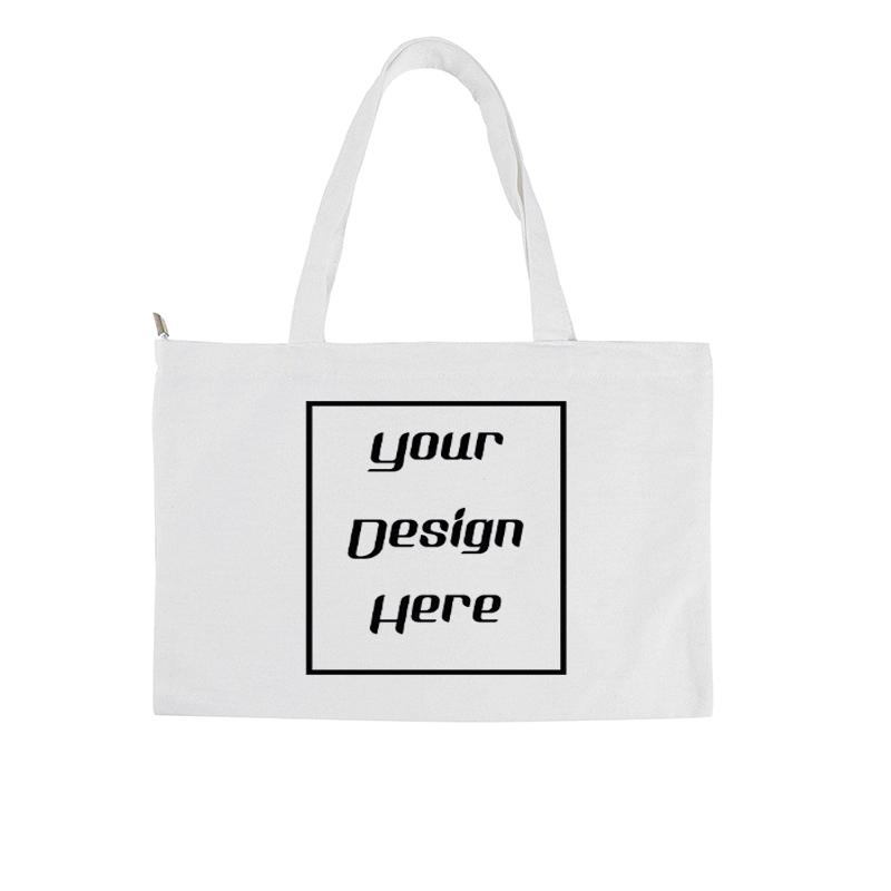 Fashion Canvas Shoulder Bag Customized Print Canvas Shopping Bag Casual Large Capacity Schoolbag Tote Bag