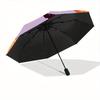 1pc Pumpkin Halloween Automatic Umbrella   Auto Open/Close Folding Umbrella with  8 Rib Frame, 3 Fold Compact Umbrella for Men & Women, 110