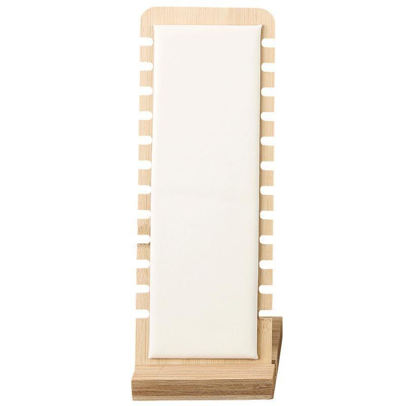 Modern Bamboo Necklace Tabletop Display Boards Jewelry Display Stand