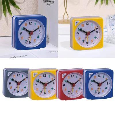 Nachtlicht-Design Mini Nicht Ticken Schlafzimmer Reise Kunststoff Batterie Betrieben Home Dekoration Desktop Wecker
