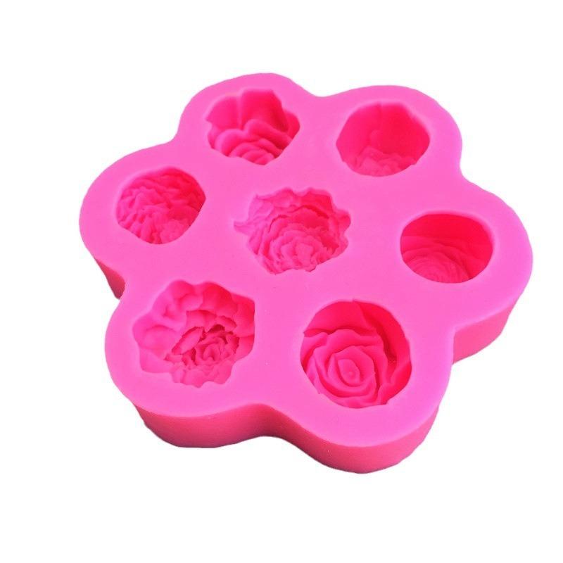 Peony Rose Shape Silicone DIY 3D Cake Mold Fondant Soap Cupcake Candy Chocolate Jelly Baking Molds Flower Decoration Tools