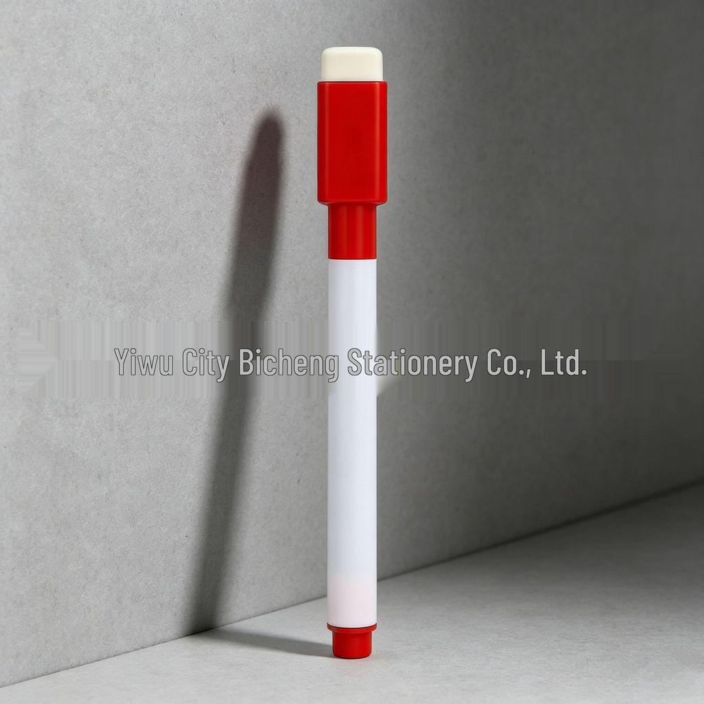 Magnetic Erasable Whiteboard Marker Pens for Kids and Teachers - Water-Based, Black with Brush, Easy to Erase