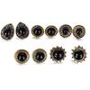 European and American Retro Gemstone Water Drop Stud Earrings Set - 5 Pairs