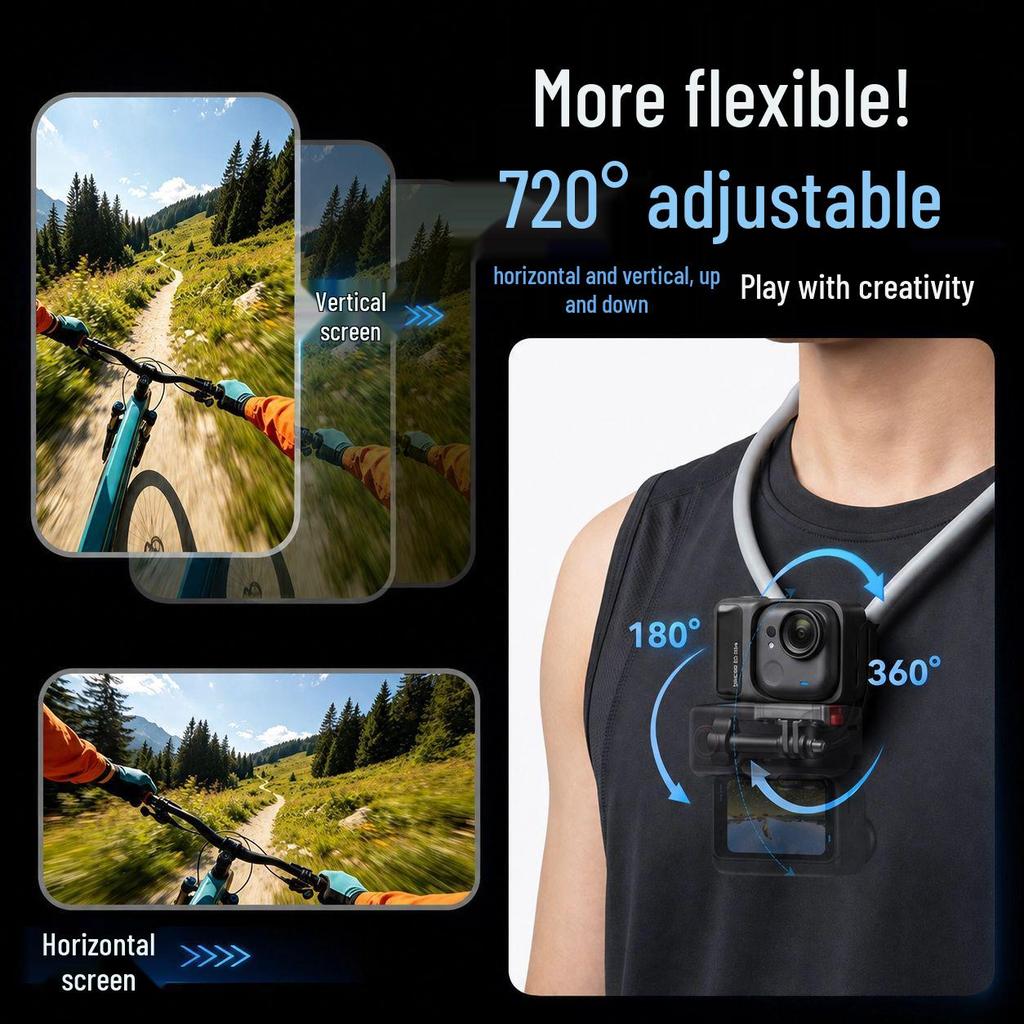 Magnetic Lanyard Mount for DJI Osmo Action 6 - First-Person View Cycling Accessory