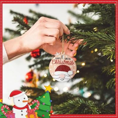 1-5PCS Christmas Countdown Hanging Ornament Santa Claus Tree Decoration Holiday Party Home Decor for Festive Celebration