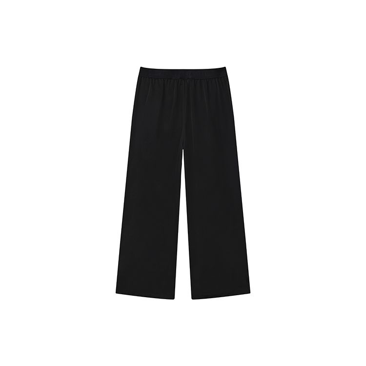 FILA Solid Color Wide Leg Casual Woven Pants Women bottoms Black F11W227802F-BK