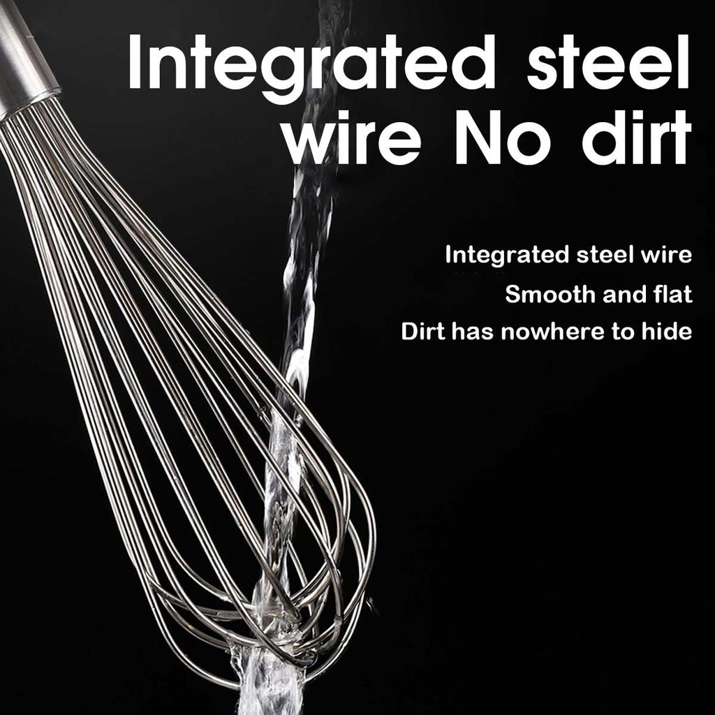 6/8/10Inch Stainless Steel Egg Whisk Manual Egg Beater Mixer For Kitchen Baking Cream Butter Frother Utensil